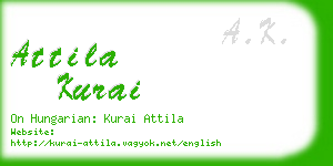 attila kurai business card